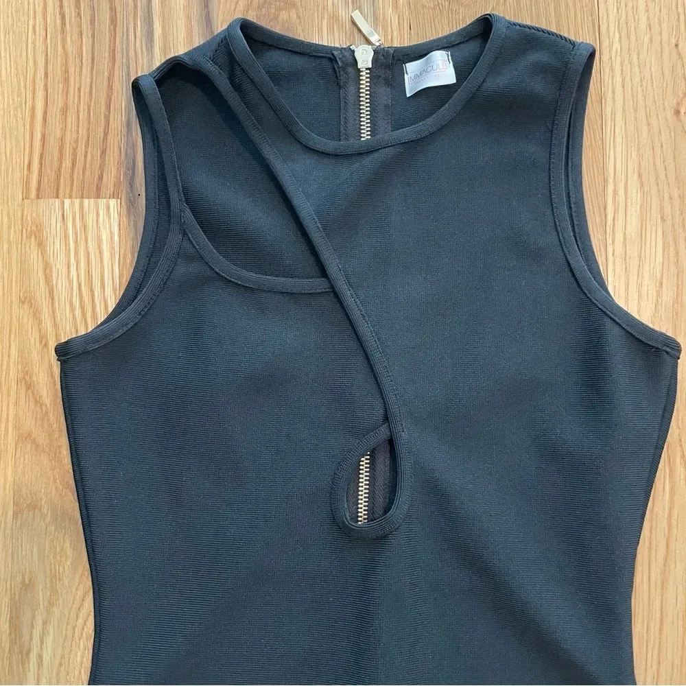 IMMACUL8 Collection Black Cutout Bodysuit Swimsuit One Piece Size Small - Picture 2 of 5